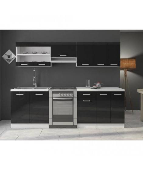 JASNY Cuisine complete 2m40 - Noir laqué