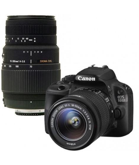 CANON EOS 100D Reflex + 18-55 IS STM + SIGMA 70-300mm