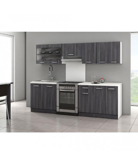 ULTRA Cuisine complete 2m40 - Décor chene gris