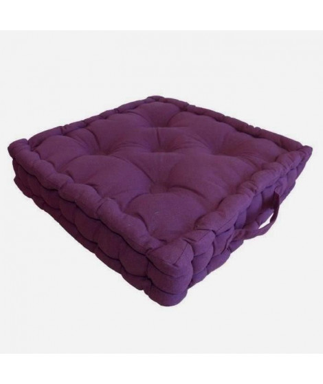 Coussin de sol 40x40x9 cm Aubergine