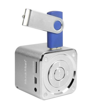 MUSICMAN MINI SOUNDSTATION Mini Enceinte portable avec lecteur MP3 intégré, port USB et fente carte micro SD jusqu'a 32 GB - …