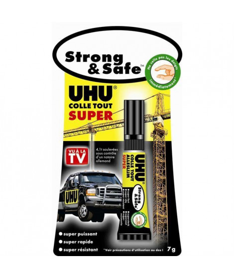 UHU Strong & Safe Colle Super Puissante Tube 7g
