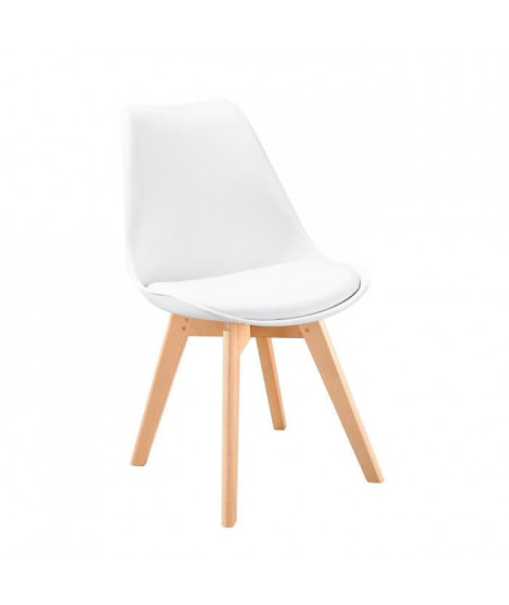 BJORN Chaise de salle a manger blanche