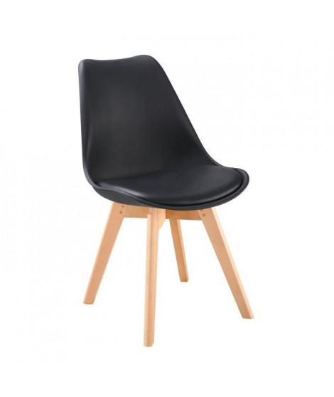 BJORN Chaise de salle a manger noire