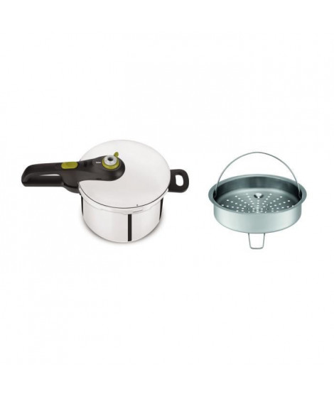 TEFAL Autocuiseur Secure 5 en inox 8 L gris 5 a 8 personnes