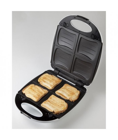 DOMO DO9046C Croque famille ? Pour 4 croque-monsieur ou 4 gaufres ? 1200W - Blanc