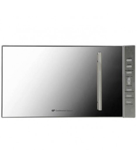 CONTINENTAL EDISON CEMO23UX04  Micro-ondes monofonction coloris miroir - 23 L - 800 W - Pose libre