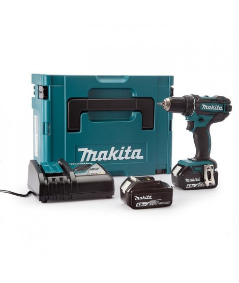 MAKITA Perceuse visseuse DDF482RMJ avec 2 batteries 18 V 4Ah Li-ion et coffret Makpac