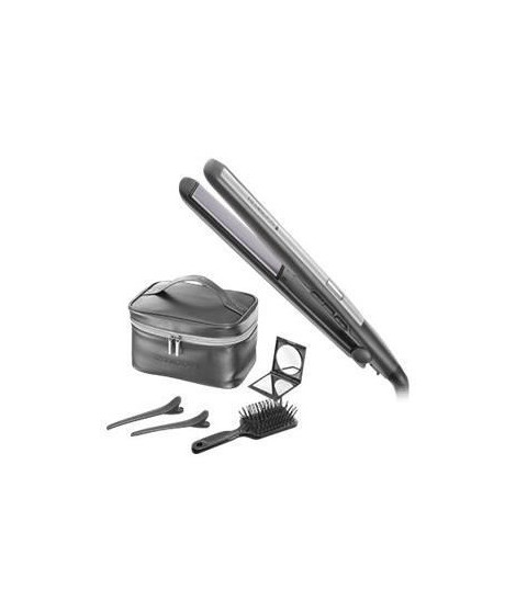 Remington Coffret Lisseur Pro Ceramic Titanium + brosse + miroir + vanity