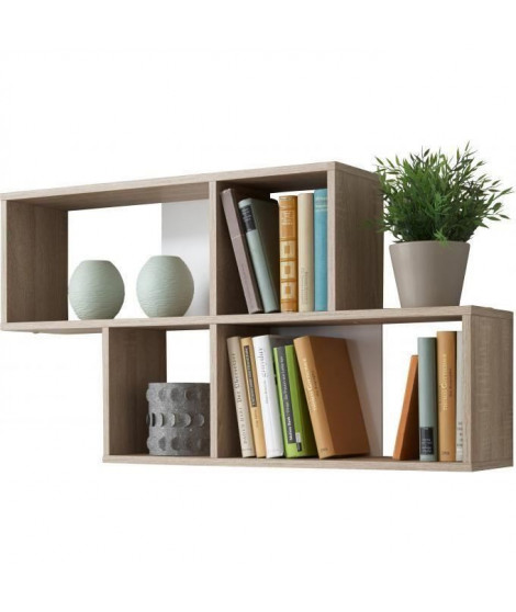 NORA Etagere murale - 100 x 19, 5 x 53 cm - Chene Blanc