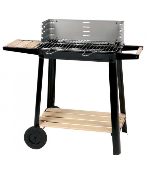 CALABRIA Barbecue a charbon - Acier chromé - 84,5x42x78,5 cm