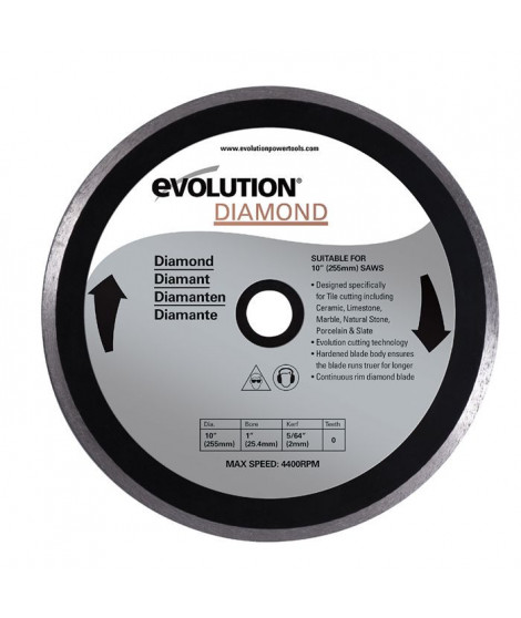 EVOLUTION Disque diamant FURY 255mm