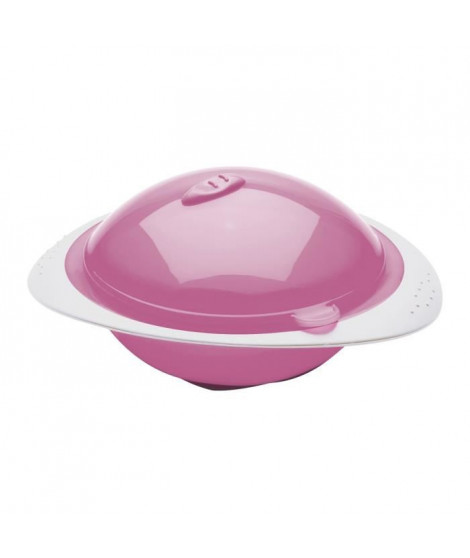 THERMOBABY Bol Micro-Ondes 250ml avec Couvercle Rose Orchidée