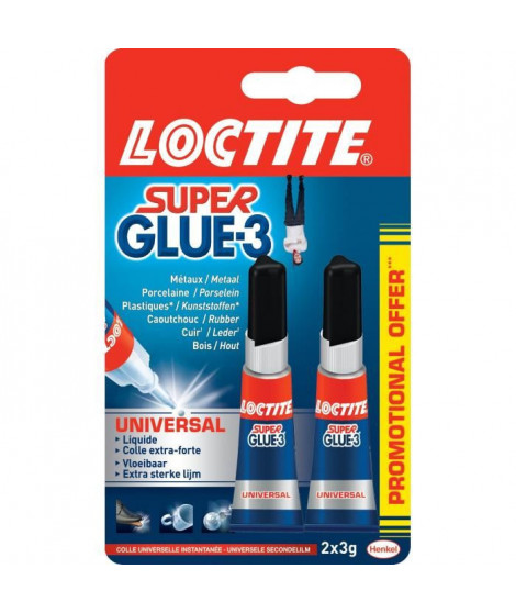 Super glue 3 Loctite - Liquide 2 x 3 g