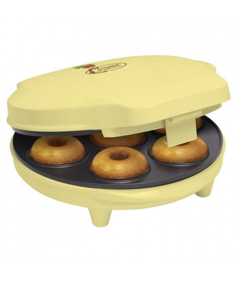 BESTRON ADM218SD Appareil a donuts - Jusqu'a 7 en meme temps - Jaune Pastel