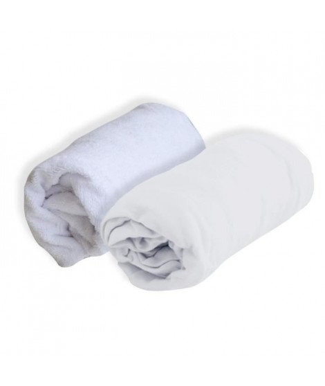 DOUX NID Lot 1 Alese + 1 Drap Housse - 70 X 140 Cm - Blanc