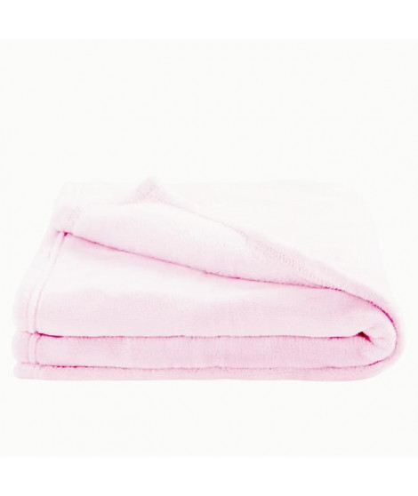 DOUX NID Couverture Microfibre Microdoux - 75x100cm - Rose clair