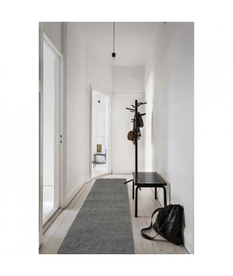 TRENDY Tapis de couloir Shaggy anthracite 80x300cm