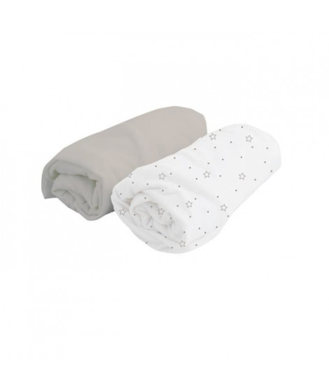 DOUX NID Lot de 2 Draps Housse 70x140