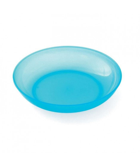 PLASTOREX Assiette micro-ondable Polypropylene 18,5 CM Bleu lagon translucide