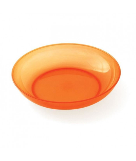 PLASTOREX Assiette micro-ondable Polypropylene 18,5 CM Orange agrumes translucide