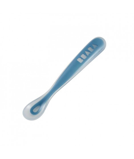 Béaba Cuillere 1er repas soft en silicone blue