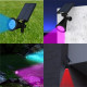 LUMISKY Pack de 2 Spots solaires extérieur étanches - 4 LEDs RGB - 200 Lm - Tete pivotante a 90°C