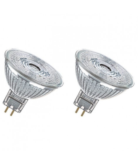 OSRAM Lot de 2 Ampoules spot LED MR16 GU5,3 5 W équivalent a 35 W blanc chaud dimmable