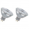 OSRAM Lot de 2 Ampoules spot LED MR16 GU5,3 5 W équivalent a 35 W blanc chaud dimmable