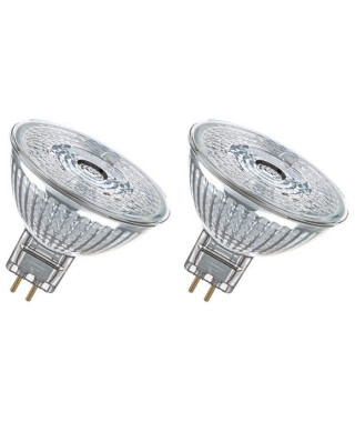 OSRAM Lot de 2 Ampoules spot LED MR16 GU5,3 4,6 W équivalent a 35 W blanc froid