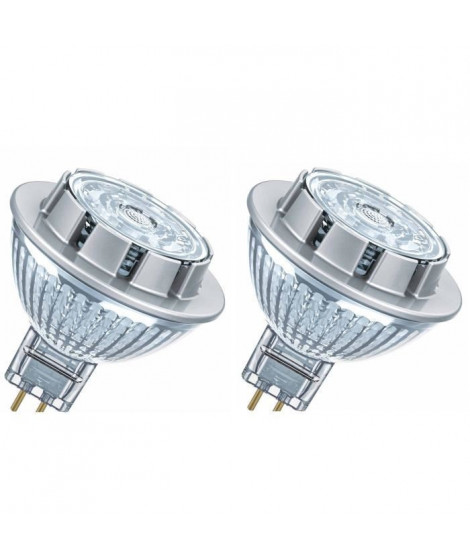 OSRAM Lot de 2 Ampoules spot LED MR16 GU5,3 7,8 W équivalent a 50 W blanc froid dimmable