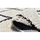 ASMA Tapis de couloir Shaggy Berbere - 100% polypropylene - 67x180 cm - Blanc creme