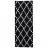 ASMA Tapis de couloir Shaggy Berbere - 100% polypropylene - 67x180 cm - Noir