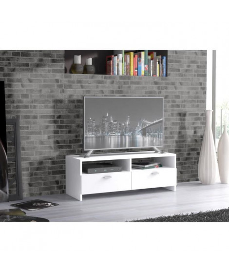 FINLANDEK Meuble TV HELPPO contemporain blanc - L 95 cm