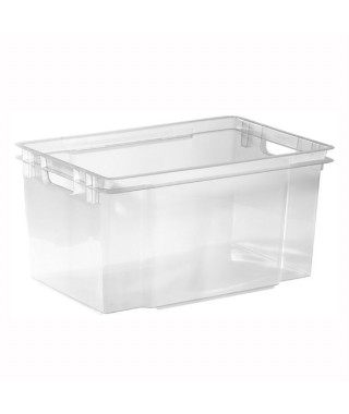 ALLIBERT Boîte de rangement transparent Crownest - Empilable - 50 L