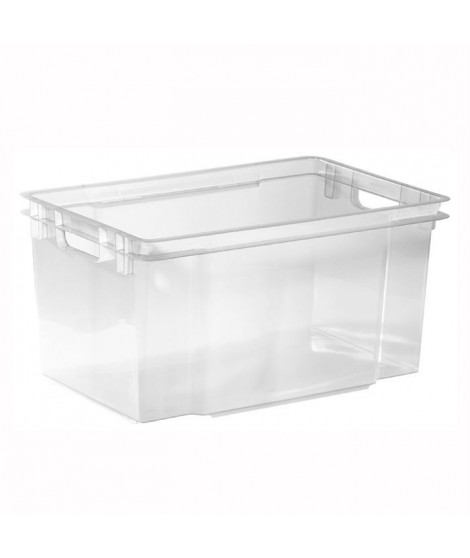 ALLIBERT Boîte de rangement transparent Crownest - Empilable - 50 L