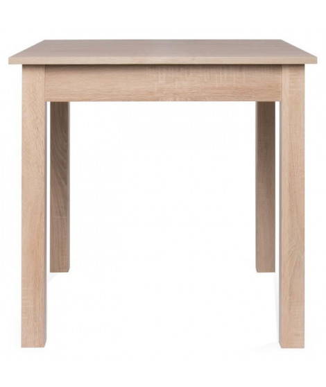 COBURG Table a manger extensible de 4 a 6 personne classique décor chene - L 80-120 x l 80 cm