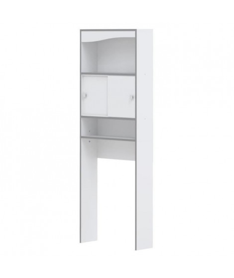 VESSA Meuble WC ou machine a laver L 64 cm - Blanc