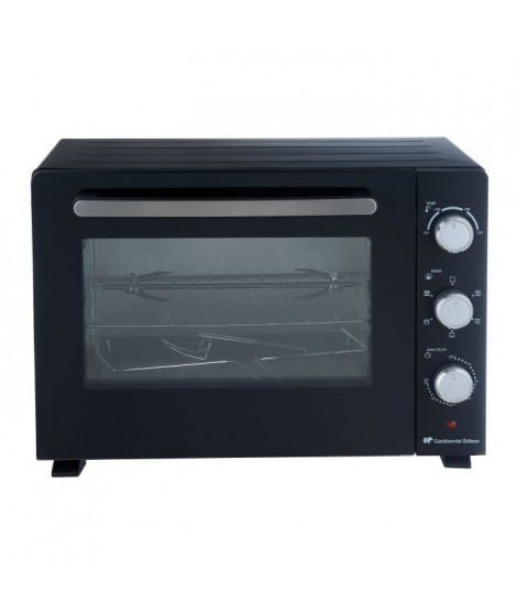 CONTINENTAL EDISON CEMF35B3 - Minifour électrique - 35L - Noir - 1500W - Rotissoire, chaleur tournante