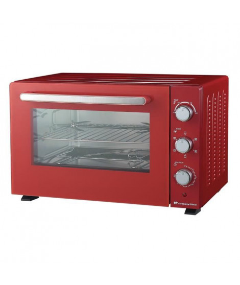 CONTINENTAL EDISON CEMF46R2 - Minifour électrique 46L rouge - 1500W - Rotissoire, chaleur tournante