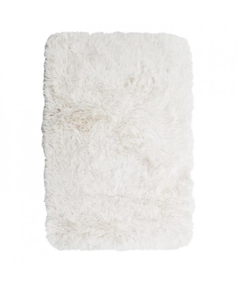 NEO YOGA Tapis de salon ou chambre en microfibre extra doux - 60x90 cm - Blanc