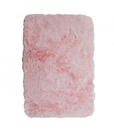 NEO YOGA Tapis de salon ou chambre en microfibre extra doux - 60x90 cm - Rose