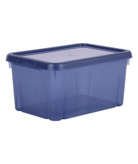 EDA PLASTIQUE Boîte de rangement Funny Box 4 L - Bleu profond acidulé - 25,5 x 18 x 12,7 cm