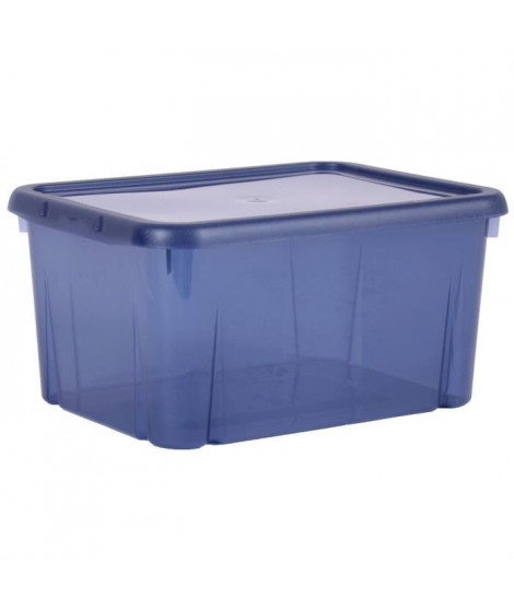 EDA PLASTIQUE Boîte de rangement Funny Box 8 L - Bleu profond acidulé - 31 x 23,4 x 15,4 cm