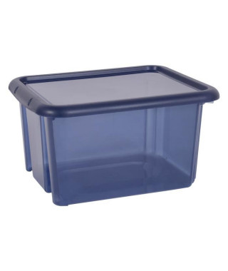 Eda plastique boîte de Rangement Funny Box 80 l 64,7 x 49,5 x 36,2 cm Bleu Profond acidulé 