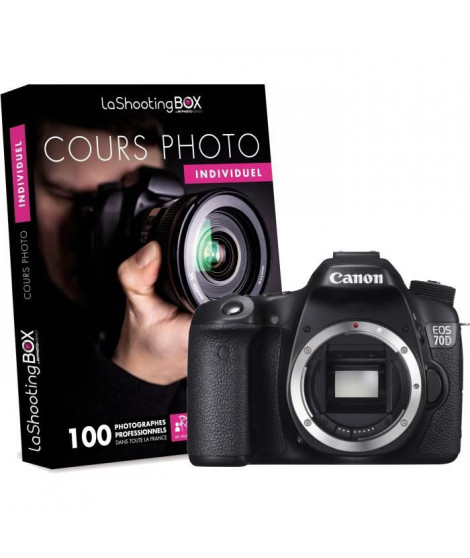 Canon EOS 70D Boîtier Nu - 20,2 millions de pixels - WiFi + Cours photo LaShootingBox avec un photographe professionnel