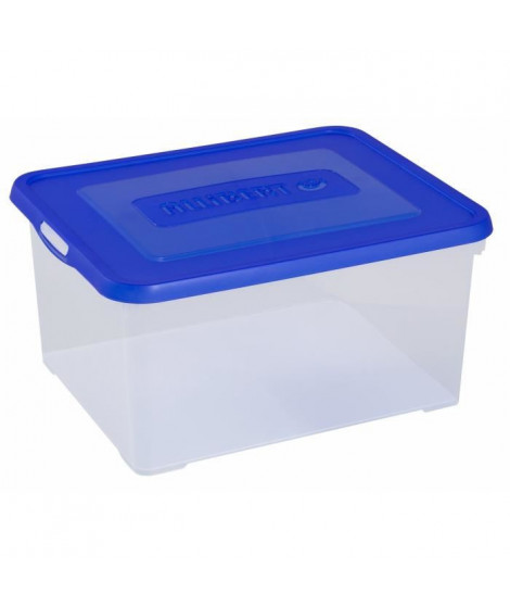 ALLIBERT Boîte de rangement Handy - Couvercle bleu - 35 L