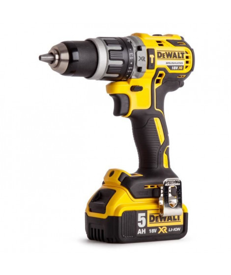 DEWALT Perceuse-visseuse a percussion Brushless DCD796P1 - Livrée avec 1 batterie 18 V et coffret Tstak