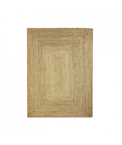 FULL Tapis de salon ou chambre en jute - 120x170 cm - Naturel