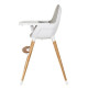 TANUKI Chaise haute ergonomique en bois (2 positions) - blanc